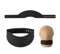 2pcs Hat Curve Bender, Perfect Hat Curving Band Hat Brim Bill Bender Hat Curve Shaper Brim Curver Hat Curving Tool Hat Bending Strap with 9 Curve Options, Easy to Shape (Black)