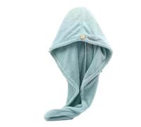 2pcs Hat for Sleeping Sauna Cap Microfiber Bath Towels Hand Bonnets Bathrobe Towel Grow Hair Fast Superfine Fiber for Sauna(Green)