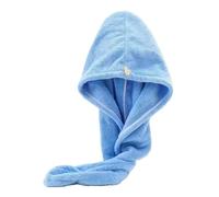 2pcs Hat for Sleeping Sauna Cap Microfiber Bath Towels Hand Bonnets Bathrobe Towel Grow Hair Fast Superfine Fiber for Sauna(Blue)