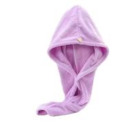 2pcs Hat for Sleeping Sauna Cap Microfiber Bath Towels Hand Bonnets Bathrobe Towel Grow Hair Fast Superfine Fiber for Sauna(Purple)
