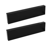 2pcs HDPE Plastic Blocks, 12x3x1in/30.48x7.62x2.54cm High Density Polyethylene Solid Plastic Block for Machining Floor Installation Prototyping DIY Projects Engineering (Black)