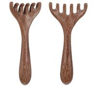 2Pcs Head Massager Scalp Manual Hair Scalp Massager Protable Head Scratcher Wood Comb Gift for Relaxation & Stress Reduction Gua Sha Five Claw Massage Tool Comb for Father Mother Sister Lover