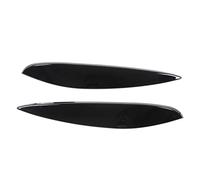 2PCS Headlight Eyebrow Left Right ABS Replacement for Benz Smart 453 Fortwo Forfour 2015-2020, Car Headlight Trim, Headlamp Eyebrow Strip with Double Sided Tape, Eas (Glossy Black)