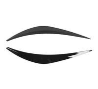 2Pcs Headlight Eyebrow Left Right Fade Proof Front Headlight Eyelid Trim Replacement For INFINITI Q50 2014 To 2023 PYPFQUMQGR(Black)