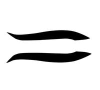 2pcs Headlight Eyelids Eyebrows Fit For Toyota Starlet Glanza EP91 1996-1999,Protection Car Front Headlight Eyebrow Eyelid Cover Trim Parts,A-Glossy Black