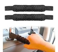 2Pcs Headrest Grab Handles, Car Front Rear Seat Back Roll Bar Grip Handles Kit, Nylon Grab Handl with Headrest Mounted, Heavy Duty Automotive Interior Accessories Universal for SUV Truck Pickup(Black)