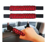2Pcs Headrest Grab Handles, Car Front Rear Seat Back Roll Bar Grip Handles Kit, Nylon Grab Handl with Headrest Mounted, Heavy Duty Automotive Interior Accessories Universal for SUV Truck Pickup(red)