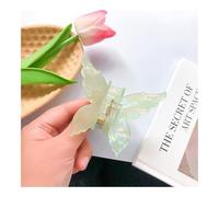 2PCS Headwear French Retro Butterfly Hair Clips Hair Accessories Back Of The Head Hair Claws Sweet Coiled Hairpin Women Styling Tools(Green)