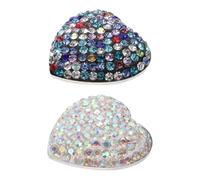 2pcs Heart Shape Magnet Sticker Stainless Steel Decorative