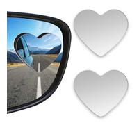 2PCs Heart Shaped Blind Spot Mirror,Hd Car Side Mirrors,Heart Convex Rearview Mirror Set,Adjustabe Angle Parking Mirrors,Frameless Design with Wide Angle,Removable Cute Car Accessories for Cars SUVs