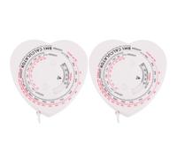 2pcs Heart Shaped Bmi Calculator Tape Measure for Body Measurements