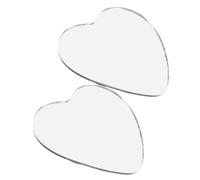 2pcs Heart Shaped Convex Blind Spot Mirrors, Frameless Glass | ABS Backing with Adhesive Installation, Panoramic Visibility for Sedan Mirrors, Highway Merging, Underground Garages