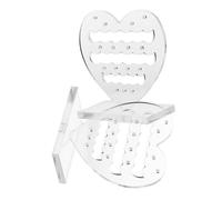 2pcs Heart Shaped Earring Display Stand Jewelry Retail Holder Earring Stand Earrings Storage Holder Ear Studs Storage Organizer Jewelry Organizer Earrings Acrylic Earring Display