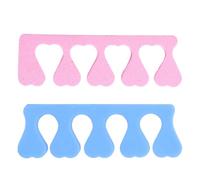 2pcs Heart Shaped Foam Toe Separator Nail Tool | EVA Sponge Design, Easy Access to Toe Nails, for At-home Pedicure and Manicure Use Random Color