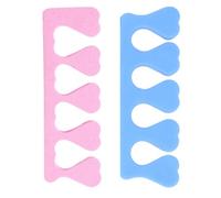 2pcs Heart Shaped Foam Toe Separators Comfortable | EVA Cushioning, Helps Separate Toes during Polish Application, Suitable for Technicians and DIY Enthusiasts Random Color