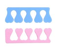 2pcs Heart Shaped Foam Toe Separators for Home Pedicure | EVA Sponge, Protect Polish and Improve Edge Access, for Toes and Toe Nails during Nail Art Random Color