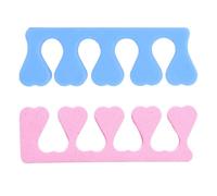 2pcs Heart Shaped Foam Toe Separators for Nail Painting and Art | EVA Sponge Cushioning, Easy to Use Budget Tool, for Fingers and Toe Nails, DIY Enthusiasts Random Color