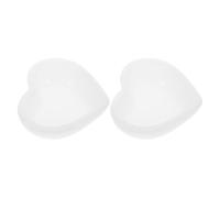 2pcs Heart Shaped Jewelry Tray Silicone Resin Mould 8x7.5x3cm | Flexible White Silicone, Smooth Release, Consistent Forming, Suitable for Earrings, Clay Casting and Small Batch Projects