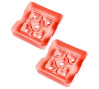 2pcs Heart Shaped Mini Sandwich Molds Plastic PP Portable Creative | Pink, Home and Park Use, Compact Heart Form, Baking Tool for Sandwiches and Snacks