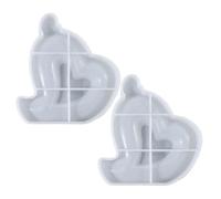 2pcs Heart Shaped Silicone Mold for Candle Soap Wax Melts DIY Craft | White Nonstick Design, Detail Retention, for Resin Artists and Workshops, Celebrations, Mother's Day