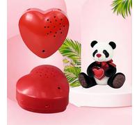 2Pcs Heart Shaped Voice Recorder for Teddy Bears, 30s Sound Recorder Button Box for Plush Toys Baby Dolls, Recordable Button Valentines Day DIY Gifts, Custom Message Recording Module for Gifts (B)