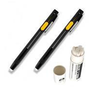 2PCS Heat Erasable Fabric Markers Pen,DIY Fabric Pens Sewing,Refillable Heat Erasable Fabric Pen,Tailors Chalk,Fabric Markers for Sewing with 20 Replaceable Refills,Washable Sewing Chalk Marking Pens