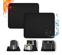 2PCS Heat Resistant Mat for Air Fryer, 40x60x0.1cm Heat Mat to Protect Countertop, Air Fryer Accessories Compatible with Ninja, Cosori, Tefal, Heatproof Pad for Coffee Machine, Oven (Black)