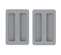 2Pcs Heat Resistant Silicone Toaster Covers Designed for 2 Slice Toasters Providing Dust Protection and Appliance Longevity (Gray)