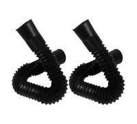 2pcs Heater Duct Air Conditioning Hose, Adjustable Extendable Plastic | Flexible Routing for Diesel Outlet, 42-48mm Opening Fit, 90cm Stretch Length, Black Finish