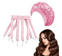 2PCS Heatless Curlers,Heatless Curlers Long, Heatless Hair Curler Soft Sleeping Overnight Silk Ribbon Rollers Lazy Curler Set DIY Hair Styling Tools (Includes Nightcap)