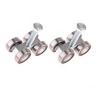 2PCS Heavy-Duty 4-Wheel Trolley Assembly For Strut Channels, Hot-Rolled Carbon Steel Smooth Silent Bearings, Fits Standard 1-5/8 Inch Rails With M10 Bolt And Nuts