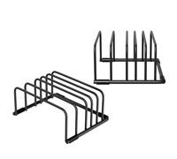 2pcs Heavy-Duty 5-Slot Cutting Board Organizer Rack
