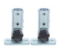 2pcs Heavy Duty Adjustable Flag Pole Wall Mount with 180° Bracket | Cast Iron Construction with Wide Reinforced Base, Fits 25mm Poles, Resists Bending and Shaking