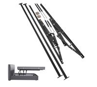 2Pcs Heavy-Duty Bed Lift Mechanism, Hydraulic Support Kit, Durable Folding Bed Box Hinges with Pneumatic Gas Spring for Storage