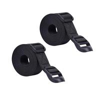2PCS Heavy Duty Cam Buckle Lashing Straps-Secure Metal Buckles for Tie Down,Ratchet Tensioning,Versatile Roof Rack,Motorcycle & Bicycle Packing Straps(W-2.5mm,L-1.5M/Black)