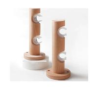 2PCS Heavy Duty Curtain Rod Holders Wood Curtain Brackets Curtain Hooks for Curtain Rod 2.9cm/1.1in Diameter,Drapery Curtain Wooden Rod Brackets With Screws-Double Holes