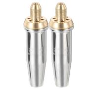 2pcs Heavy Duty Cutting Torch Tip Replacement Spare Part for Propane | Copper Brass Build, Split Design with Smoother Centre Hole, for Field Repair Work and Fabrication Workshop
