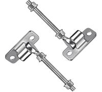 2Pcs Heavy Duty Door Hinges Stainless Steel J Bolts Hinges Rustproof Gate Hinges for Commercial Applications Enduring Simple Installation for Wood Or Metal Door