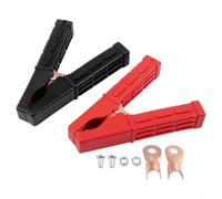 2PCS Heavy Duty for battery Clamps for Jumper Cables, 100A for Copper for alligator Clips with Insulated Handles for 12V-24V Car Charging