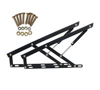 2Pcs Heavy Duty Gas Spring Hinges for Bed Boxes, Sofa Folding Hinge, Box, Tatami Supports Strut Hydraulic Rod, Furniture Kit(Black,1500mm)