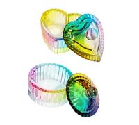 2PCS Heavy Duty Glass Nails Brush Cleaning Cup Clear Dappen Plate Suitable for Salon or Home Glass Containers Manicure Cleaning Cup