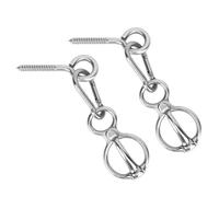 2Pcs Heavy Duty Horse Tie Ring, Stainless Steel Horse Tie Post Accessories Horse Safety Accessories with Eye Bolt for Training, Tying, Retracting