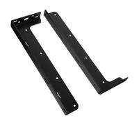 2pcs Heavy Duty L Wall Mounting Bracket for Floating Shelves Black | Cold Rolled Steel, Concealed Support, Universal Fit for Wall Panels and Mounted Furniture, Matte Finish