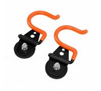 2PCS Heavy Duty Magnet Hooks S Curve Design for Efficient Tool Storage in Garage and Basement Steel Rubber Finished (Magnet 6.6cm / 2.6in)
