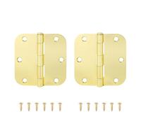 2pcs Heavy Duty Metal 270 Degree Folding Hinge Black Large Iron Interior Wooden Door Hinges Flat for Kitchen Garden Front Doors for Cabinet Installation(Golden)