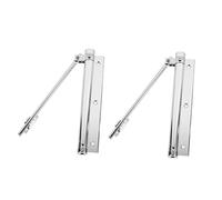 2pcs Heavy Duty Metal Spring Door Closer with Hydraulic Buffer - Automatic Closing for Storm Doors Weatherproof Left & Right Hand Compatible Ideal for Home & Business Use