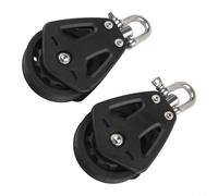 2Pcs Heavy Duty Nylon Pulley Block Single Sheave for Sailboat Marine Rigging, Max Line 10mm, 460kg Load Capacity Boat Accessories