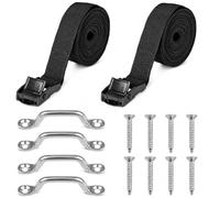 2PCS Heavy Duty Ratchet Tie-Downs, Ratchet Straps, Tie Down Straps, Suitable for Multi-Purpose Bicycle Racks, Batteries, Vans, Motorcycles, Trailers, Cargo, and Luggage Strap (2.5cmx3m).