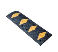 2pcs Heavy Duty Rubber Speed Bumps, Modular Driveway Ramp, Durable Road Safety Bumps for Parking Lots & Roads, 50x30x3cm, Easy Installation, High Visibility