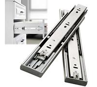 2Pcs Heavy Duty Soft Close Drawer Slides 14 Inch Metal Runners for Kitchen nets & Dressers Smooth Gliding Drawer Rail Guides Slow Close Mechanism